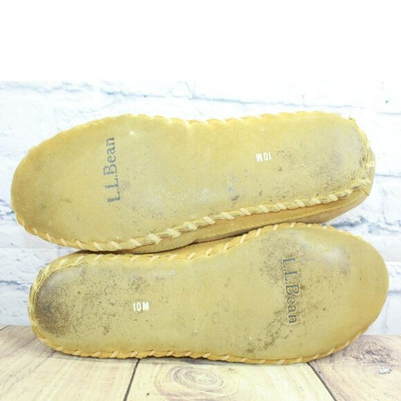 LL Bean Brown Suede Wicked Good Shearling Lined Slipper Ankle Boots Size 10 M - Picture 9 of 9